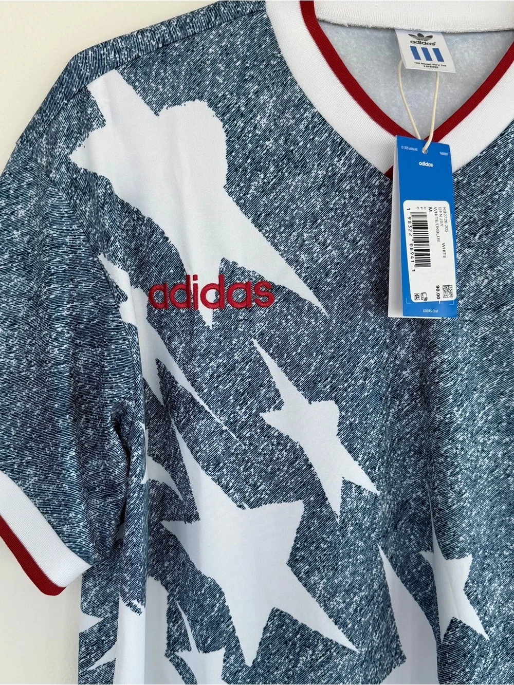 New Adidas USMNT USA World Cup Denim Stars Originals Jersey Large
